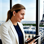 펀드투자상담사 직무의 미래 변화 - The Modern Advisor**

Prompt:  A stylish Parisian financial advisor in a modern, light-filled office...