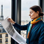 펀드투자상담사와 고객 신뢰 구축 사례 - **

A Parisian architect in a stylish, modern office, reviewing blueprints. She is wearing a chic, t...