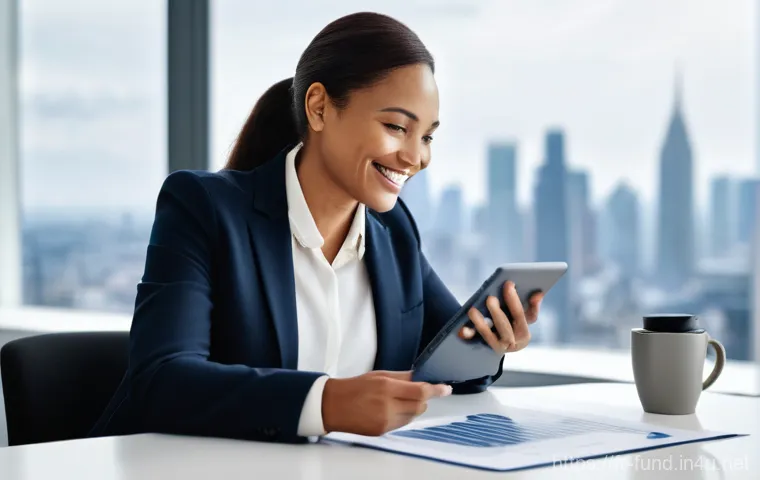 펀드투자상담사로 일하며 필요한 자격증 - **Prompt:** A diverse, professional financial advisor, dressed in business attire, sits across from ...