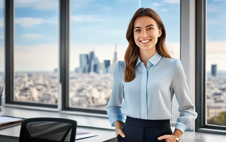 펀드투자상담사 자격증 취득 후 경력 개발 - **Prompt:** "A confident young French financial advisor (Conseiller en Investissements Financiers - ...