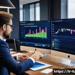 Home 22 펀드투자상담사로서 직무에서 배우는 기술 - A sophisticated financial advisor in a modern Parisian office, analyzing real-time stock market data...