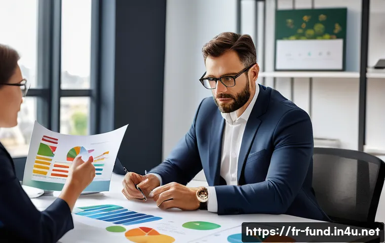 펀드투자상담사로서 고객 만족도를 높이는 법 - A professional financial advisor attentively listening to a diverse group of French investors in a m...